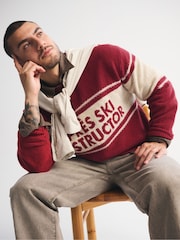 Abercrombie & Fitch Dark Green Christmas Novelty Graphic Crew Neck Sweatshirt - Image 4 of 7