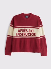 Abercrombie & Fitch Dark Green Christmas Novelty Graphic Crew Neck Sweatshirt - Image 7 of 7