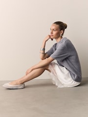 Grey/Ecru 2-In-1 Soft Touch Short Sleeve T-Shirt Dress - Image 5 of 10