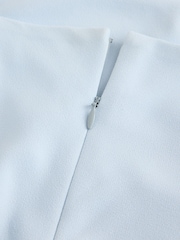 Pale Blue Cape Wedding Guest Bridesmaid Maxi Dress - Image 4 of 4