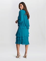 Gina Bacconi Green Lola Jacket And Asymmetric Triple Tiered Dress - Imagem 2 de 6