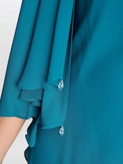 Gina Bacconi Green Lola Jacket And Asymmetric Triple Tiered Dress - Imagem 5 de 6