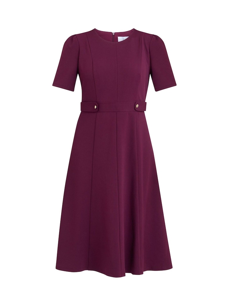 Gina Bacconi Red Mel Fit And Flare Midi Dress - Image 5 of 5 Gina Bacconi Red Mel Fit And Flare Midi Dress - Image 5 of 5