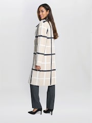 Gina Bacconi Winslet Checked Black Coat - Image 4 of 6
