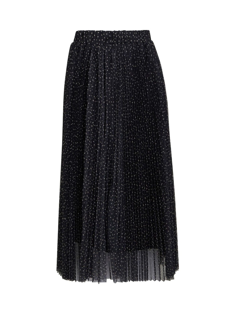 Gina Bacconi Roslynn Pleated Mesh Black Skirt - Imagem 5 de 5