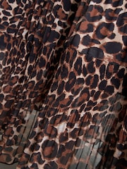 Gina Bacconi Kristy Leopard Print Maxi Brown Skirt - Image 6 of 7