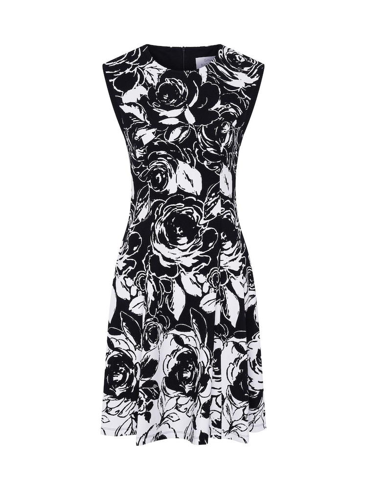 Gina Bacconi Jess Floral Black Dress - Imagem 6 de 6