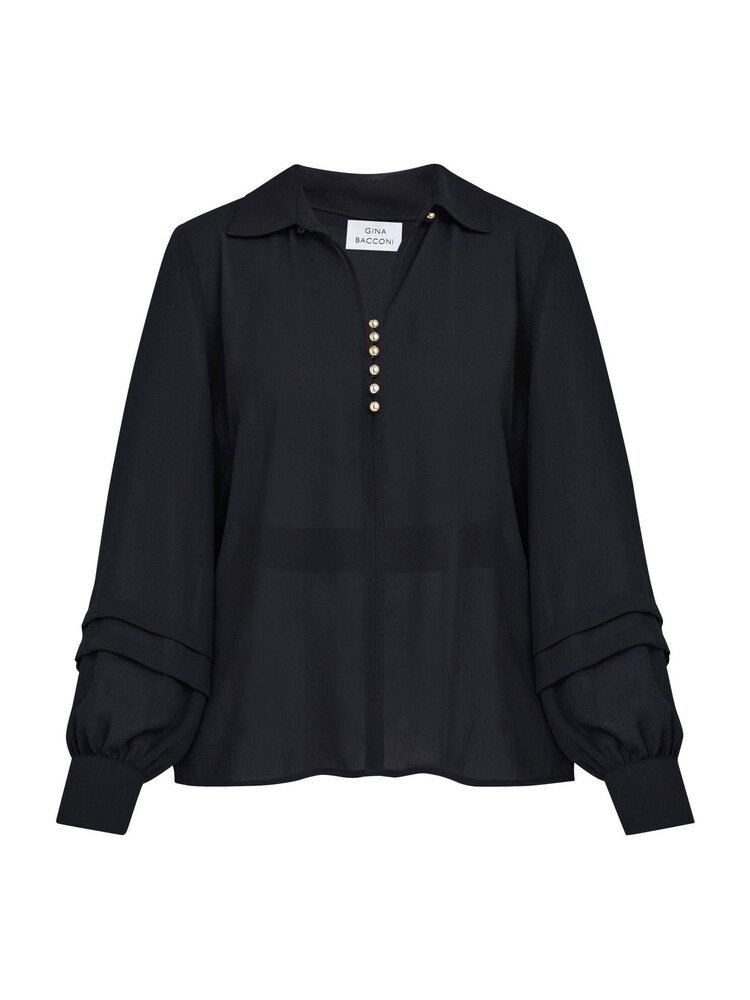 Gina Bacconi Antoinette Black Blouse - Image 5 of 5