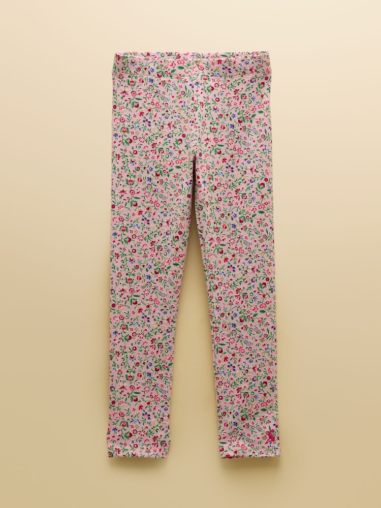 Joules Girls' Deedee Pink Ditsy Jersey Leggings - Image 1 of 4 Joules Girls' Deedee Pink Ditsy Jersey Leggings - Image 1 of 4