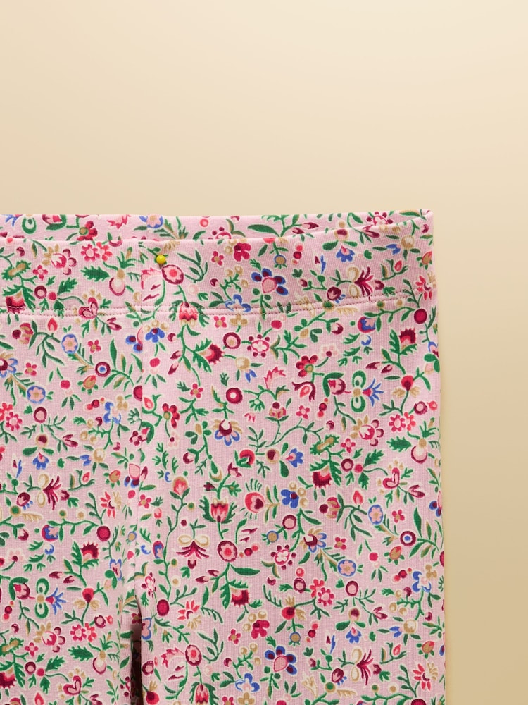 Joules Girls' Deedee Pink Ditsy Jersey Leggings - Image 4 of 4 Joules Girls' Deedee Pink Ditsy Jersey Leggings - Image 4 of 4