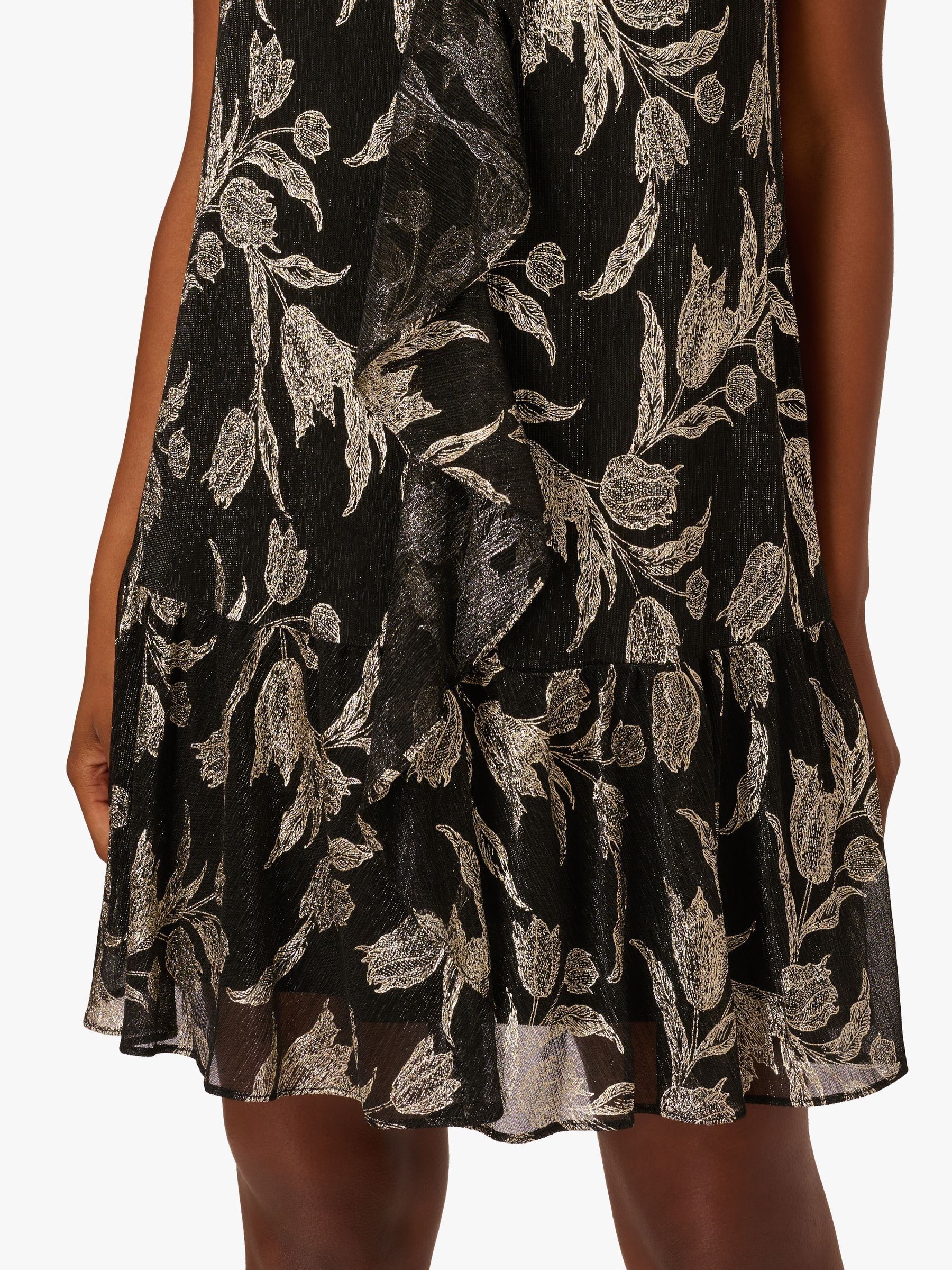 Buy Adrianna Papell Black 3D Floral Halter Short Dress from Next