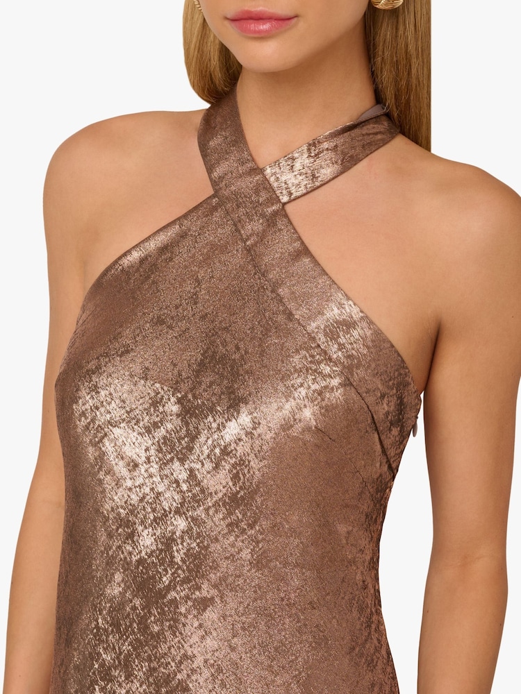 linen halter mini dress Molly 100% Linen Halter Mini Dress Olive / M