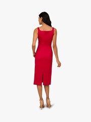 Adrianna Papell Red Red Bead Stretch Taffeta Dress - Image 2 of 6