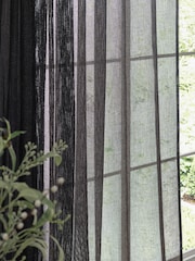 Yard Black Nimbus Sheer Tab Top Curtains Panel - Image 3 of 6