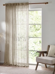 Yard Linen Cirrus Woven Sheer Panel Curtains - Image 4 of 5