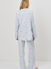 Aruelle Blue Lenora Embroidered Striped Long Pyjamas Set - Image 3 of 4