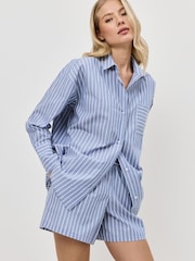 Aruelle Blue Maren Striking Classic Striped Short Pyjamas Set - Image 2 of 4