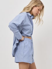 Aruelle Blue Maren Striking Classic Striped Short Pyjamas Set - Image 3 of 4