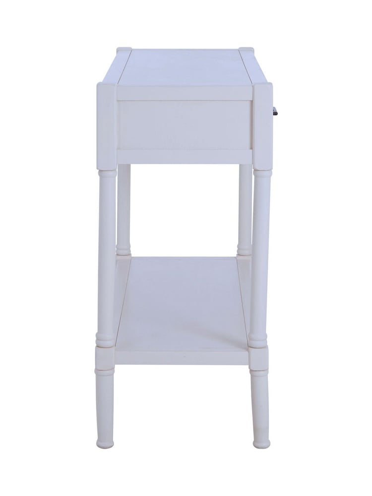 Interiors by Premier White Heritage 2 Drawer Console Table - Image 6 of 6 Interiors by Premier White Heritage 2 Drawer Console Table - Image 6 of 6
