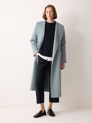 Jigsaw Blue Double Faced Shawl Midi Coat - Image 1 of 2