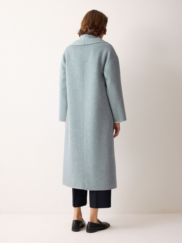 Jigsaw Blue Double Faced Shawl Midi Coat - Image 2 of 2