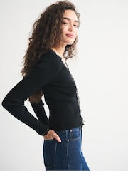 Abercrombie & Fitch Black Lace Cardigan - Image 5 of 6