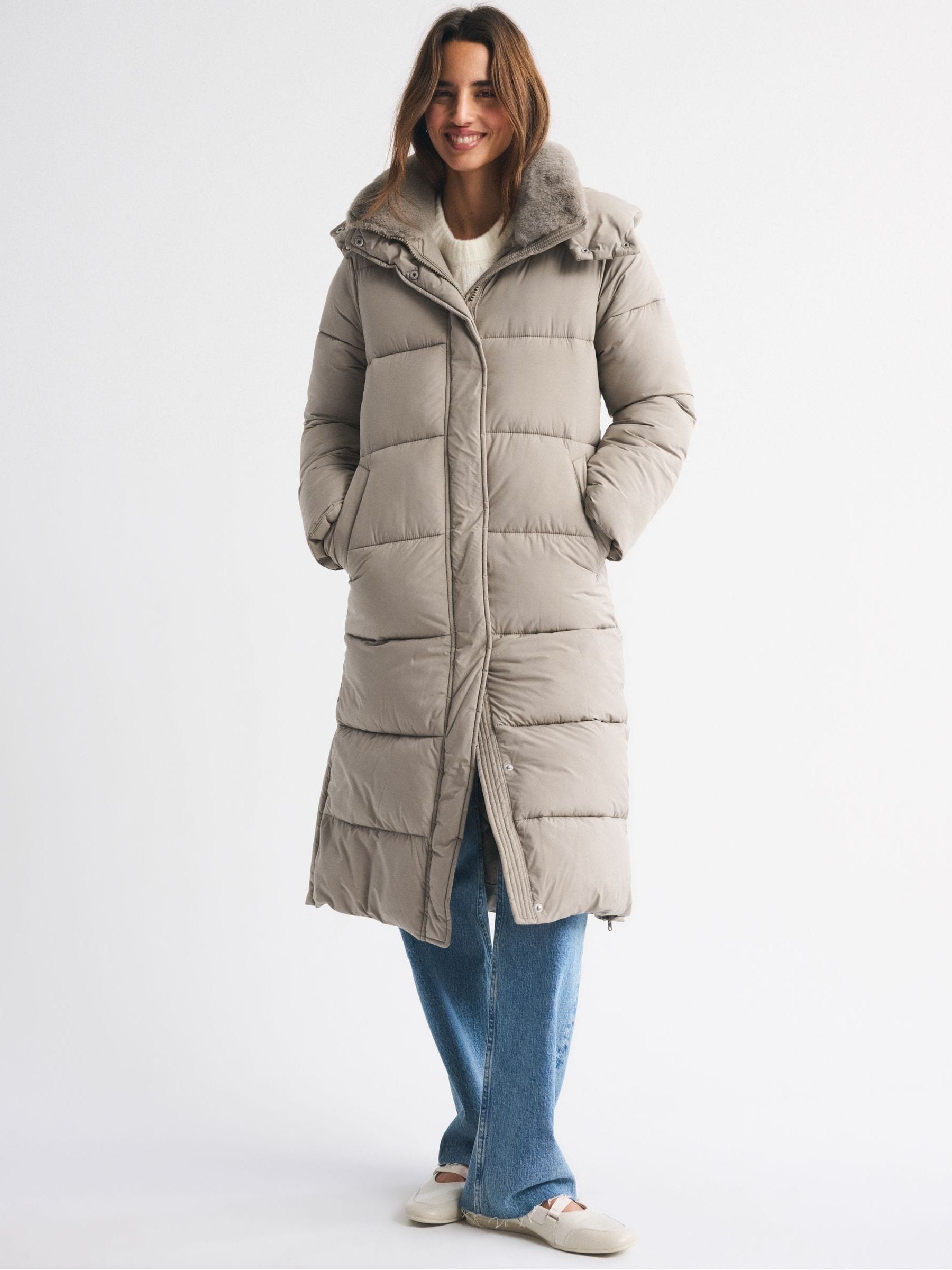 Comprar Castanho - Jaqueta puffer longa Abercrombie & Fitch from