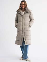 Marrón - Abercrombie & Fitch Long Puffer Jacket - Imagen 1 de 8
