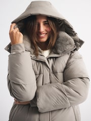 Marrón - Abercrombie & Fitch Long Puffer Jacket - Imagen 5 de 8