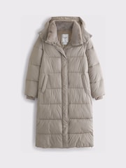 Marrón - Abercrombie & Fitch Long Puffer Jacket - Imagen 6 de 8