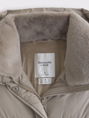 Marrón - Abercrombie & Fitch Long Puffer Jacket - Imagen 7 de 8