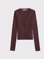 Abercrombie & Fitch Red Lace Cardigan - Image 1 of 1