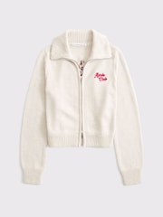 Abercrombie & Fitch Strickjacke mit Reißverschluss und Kragen - Bild 7 von 9