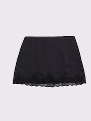 Abercrombie & Fitch Black Satin and Lace Mini Skort - Image 7 of 7
