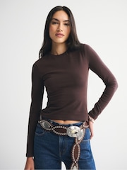 Abercrombie & Fitch Brown Cotton Seamless Baby T-Shirt - Image 1 of 6