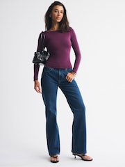 Abercrombie & Fitch Pink Long Sleeve Hardware Top - Image 3 of 8