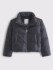 Abercrombie & Fitch Black Short Puffer Jacket - Image 1 of 3