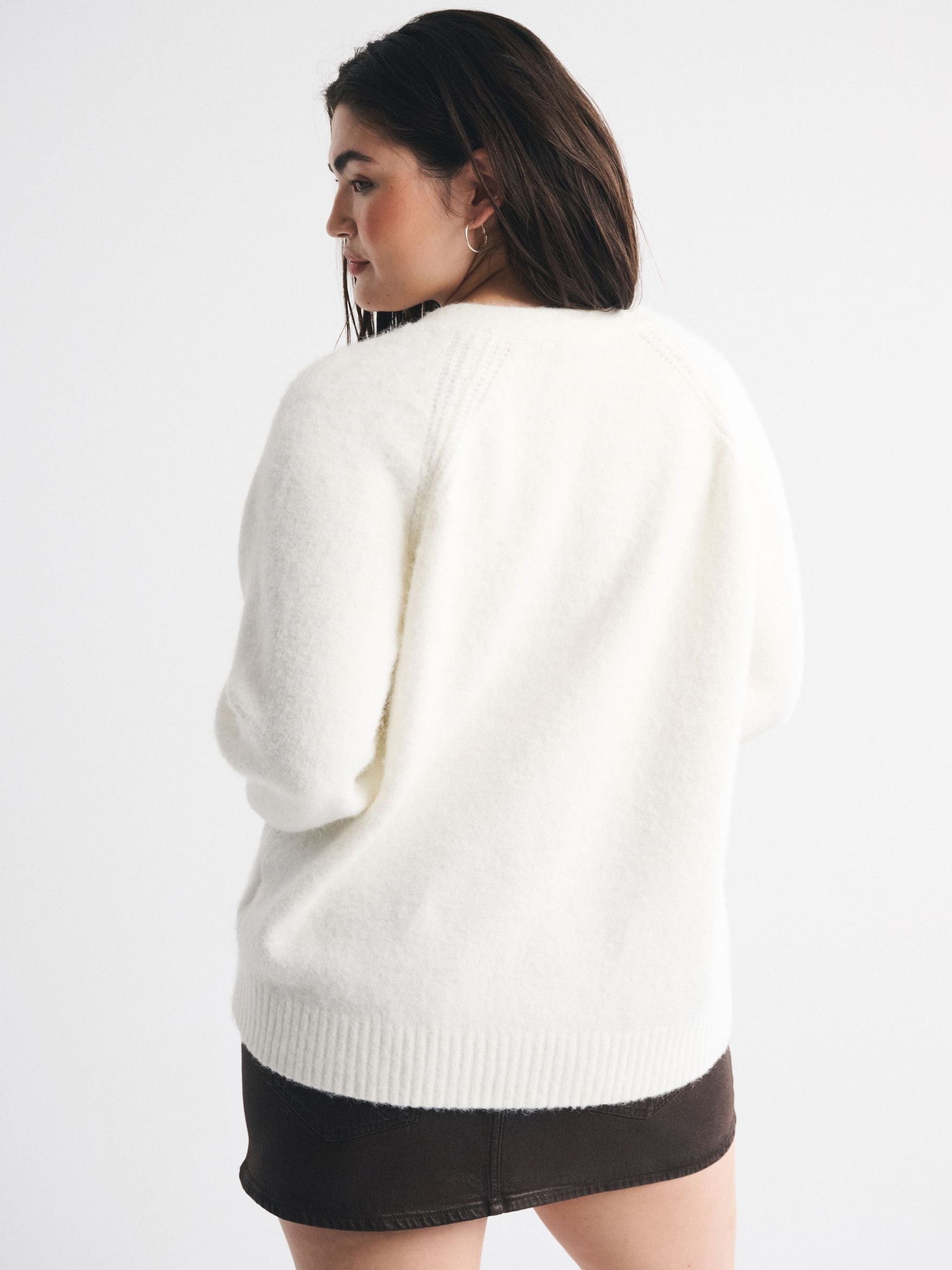 Buy Abercrombie & Fitch Cream V-Neck Cardigan from Next Canada