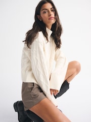 Abercrombie & Fitch Cream Turtleneck Jumper - Image 5 of 9