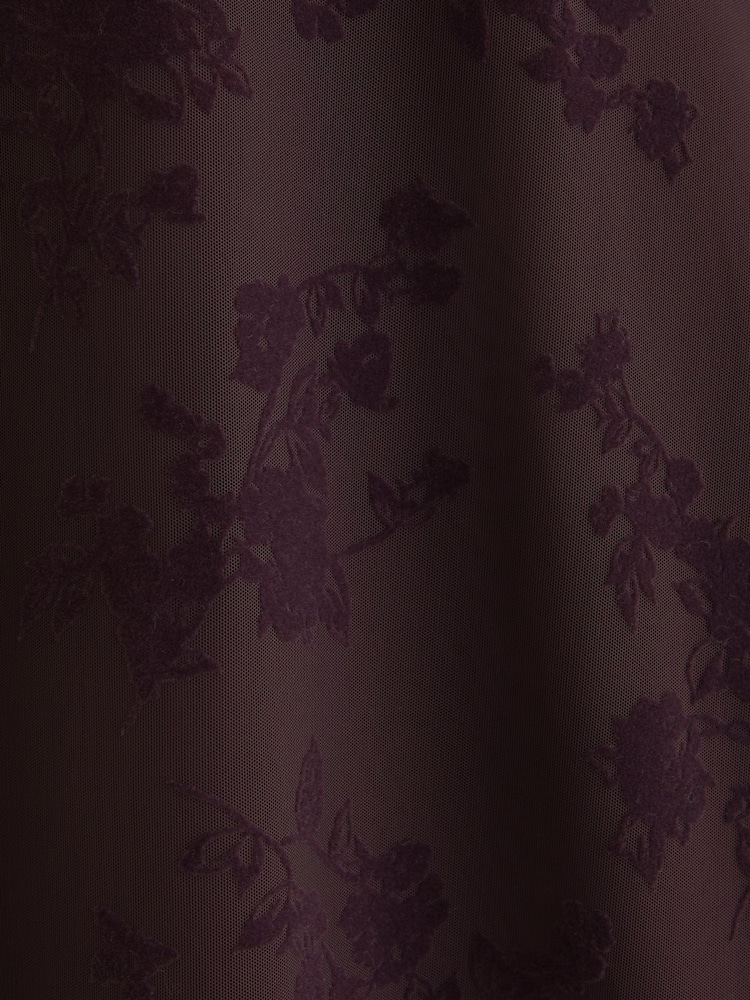 Abercrombie & Fitch Flocked Long Sleeve Open Back Mini Dress - Bilde 6 av 6 Abercrombie & Fitch Flocked Long Sleeve Open Back Mini Dress - Bilde 6 av 6