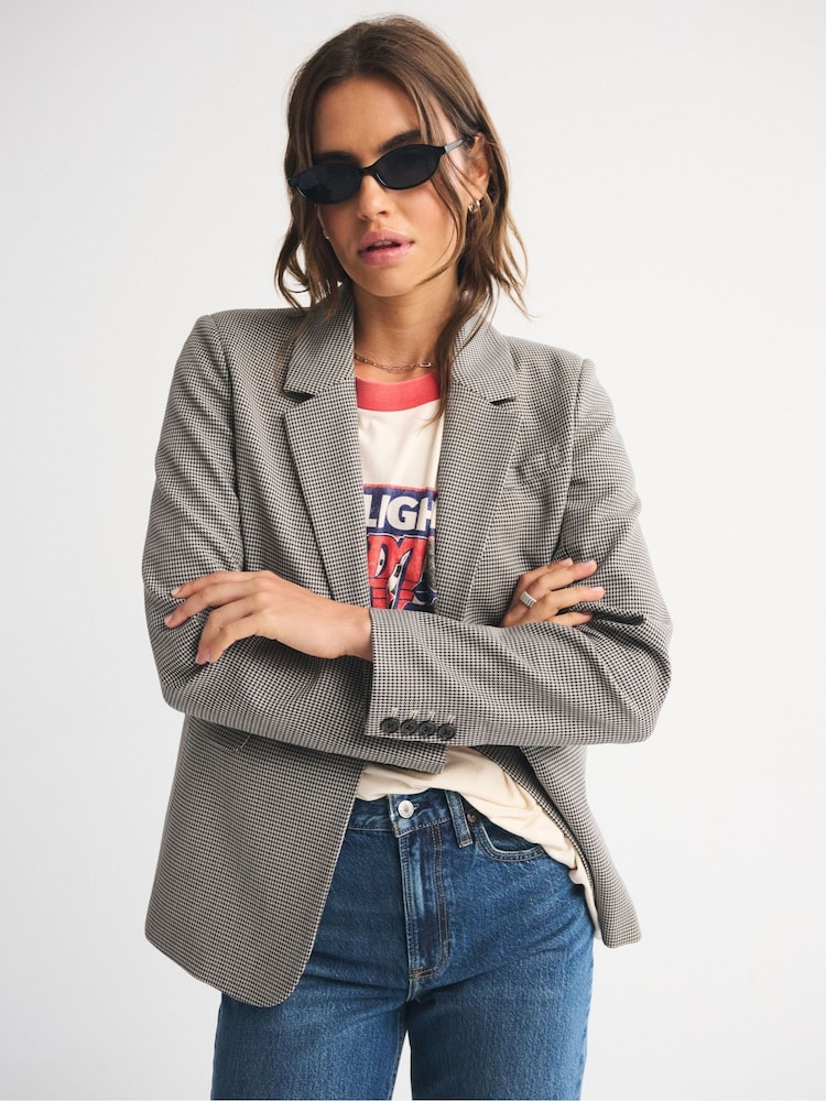 Abercrombie & Fitch Plaid Structured Suit Blazer - Obraz 1 z 8