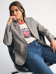 Abercrombie & Fitch Plaid Structured Suit Blazer - Obraz 5 z 8