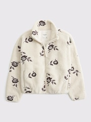 Abercrombie & Fitch Grey Sherpa Full Zip Jacket - Image 7 of 8