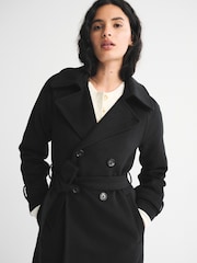 Abercrombie & Fitch Black Wool Long Trench Coat - Image 3 of 8