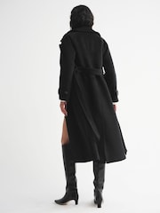 Abercrombie & Fitch Black Wool Long Trench Coat - Image 5 of 8