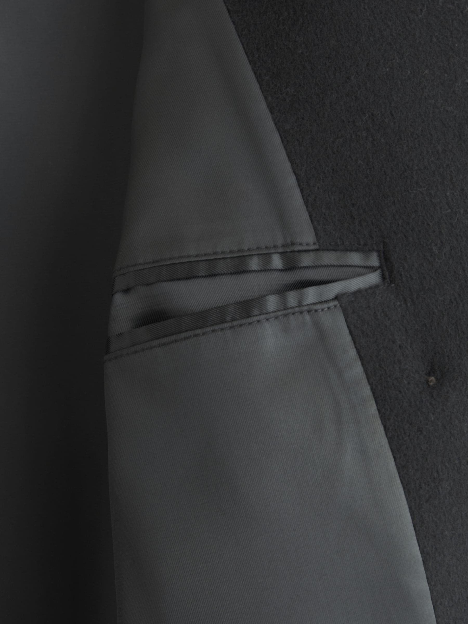 Buy Abercrombie & Fitch Black Wool Long Trench Coat from the Next
