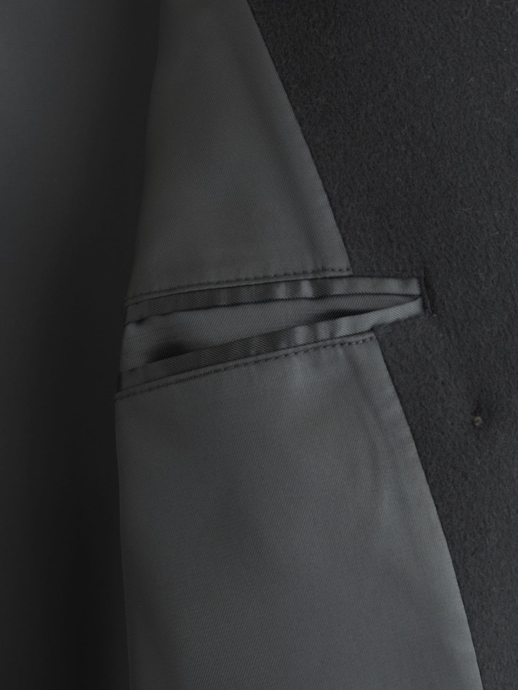 Abercrombie & Fitch Black Wool Long Trench Coat - Image 8 of 8