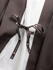 B by Ted Baker Chocolate Brown Floral Satin Robe - Image 8 of 12