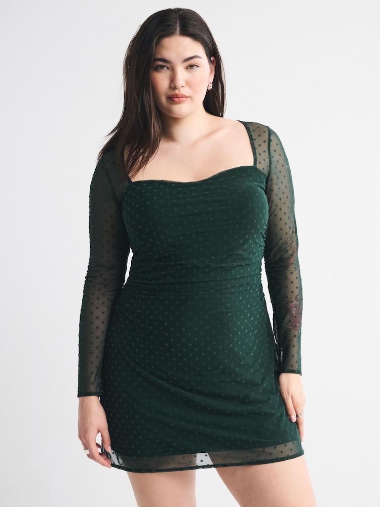 abercrombie green polka dot dress Women's Dresses & Rompers | New Arrivals Fitch puff sleeve tie back slip maxi dress in black polka dot embodies effortless elegance with its chic design Buy Abercrombie & Fitch Green
