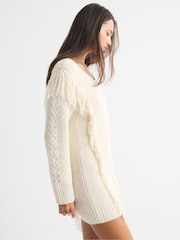 Abercrombie & Fitch V 领流苏毛衣迷你连衣裙[[ ## completed ## ]] - 6的图像3｝